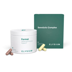 ELY-SIUM Format immune bottle front, highlighting premium micronutrients for daily support.