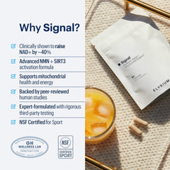 ELYSIUM Signal NMN bottle with daily dose visual cue