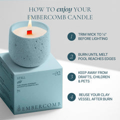 Embercomb beeswax releases negative ions to pair with dust and pollutants