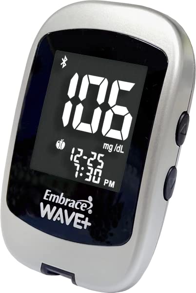 Embrace WAVE+ test strips pack shown for compatibility and reliability