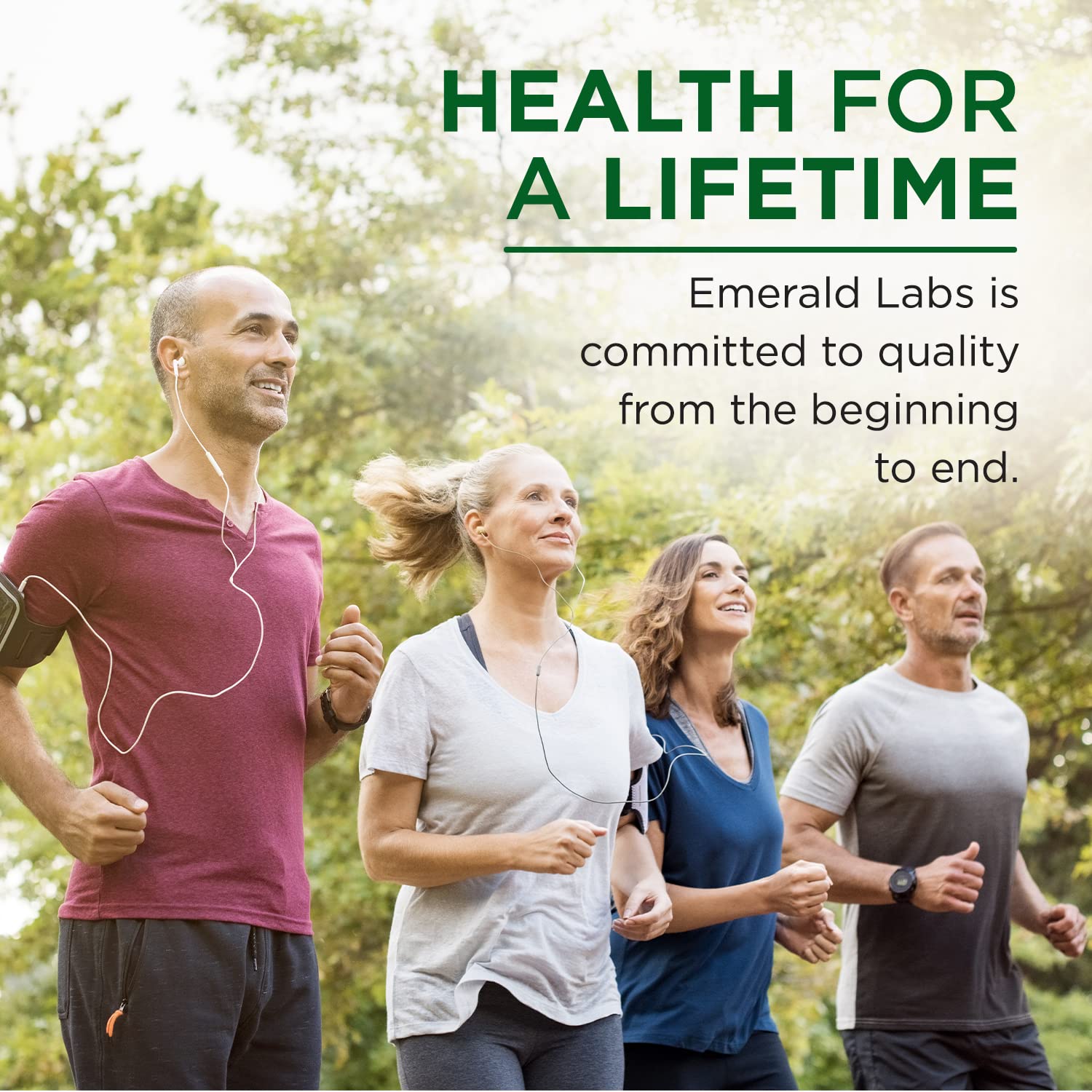 Emerald Labs 90 vegetable capsules pack for a convenient 30-day supply