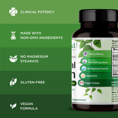 Emerald Labs Cerebral Calm bottle pour shows easy daily dosing for stress response.