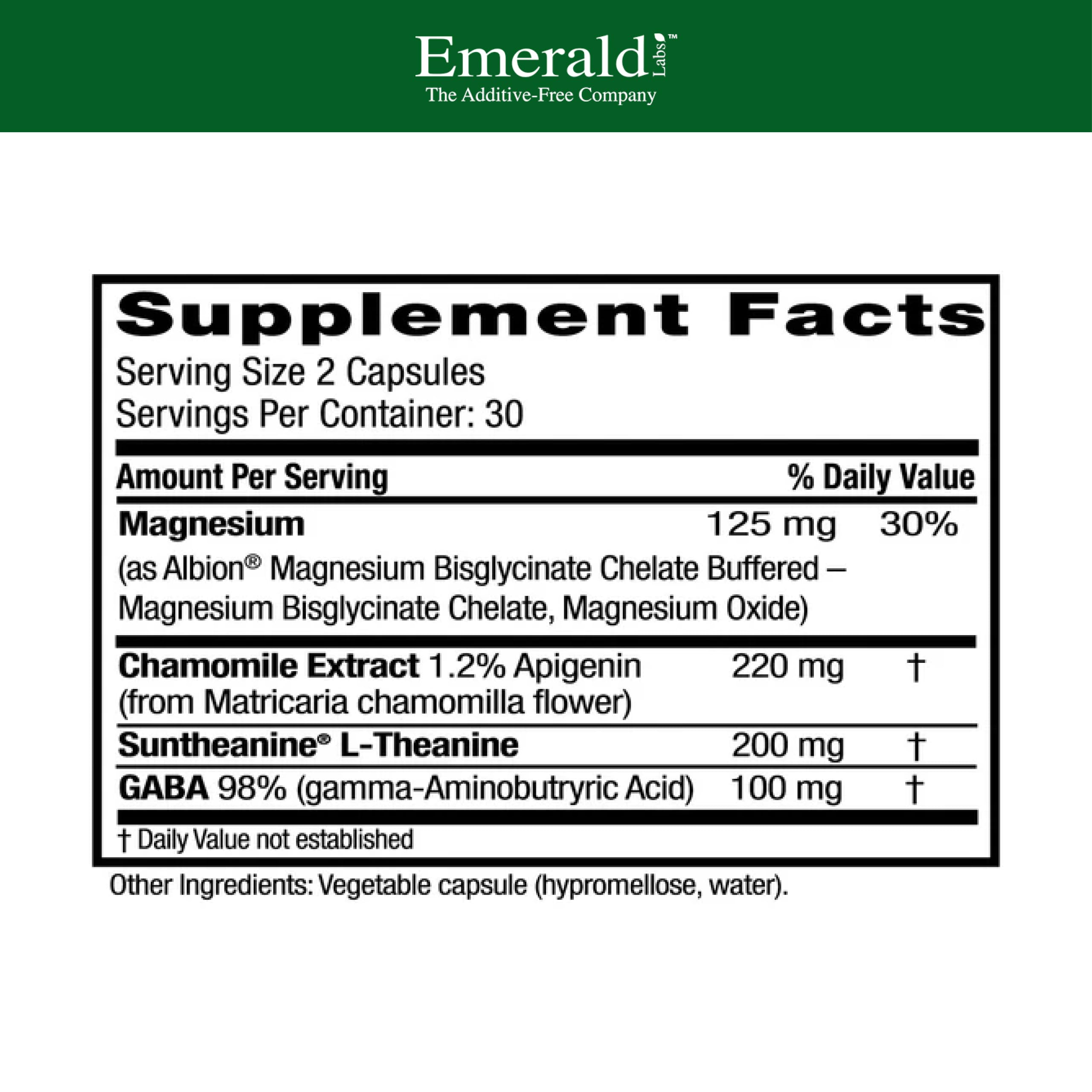 Emerald Labs Cerebral Calm capsules for convenient brain health support during busy days.