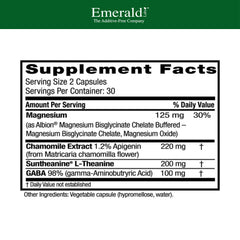 Emerald Labs Cerebral Calm capsules for convenient brain health support during busy days.