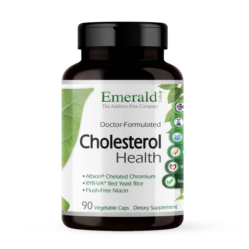 Emerald Labs Cholesterol Health bottle with CoQ10 for heart supporting nutrition