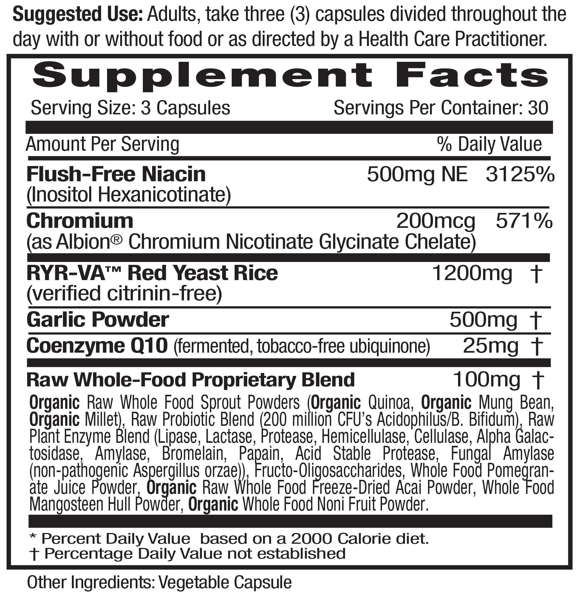 Emerald Labs Cholesterol Health bottle with flush-free Niacin for steady energy