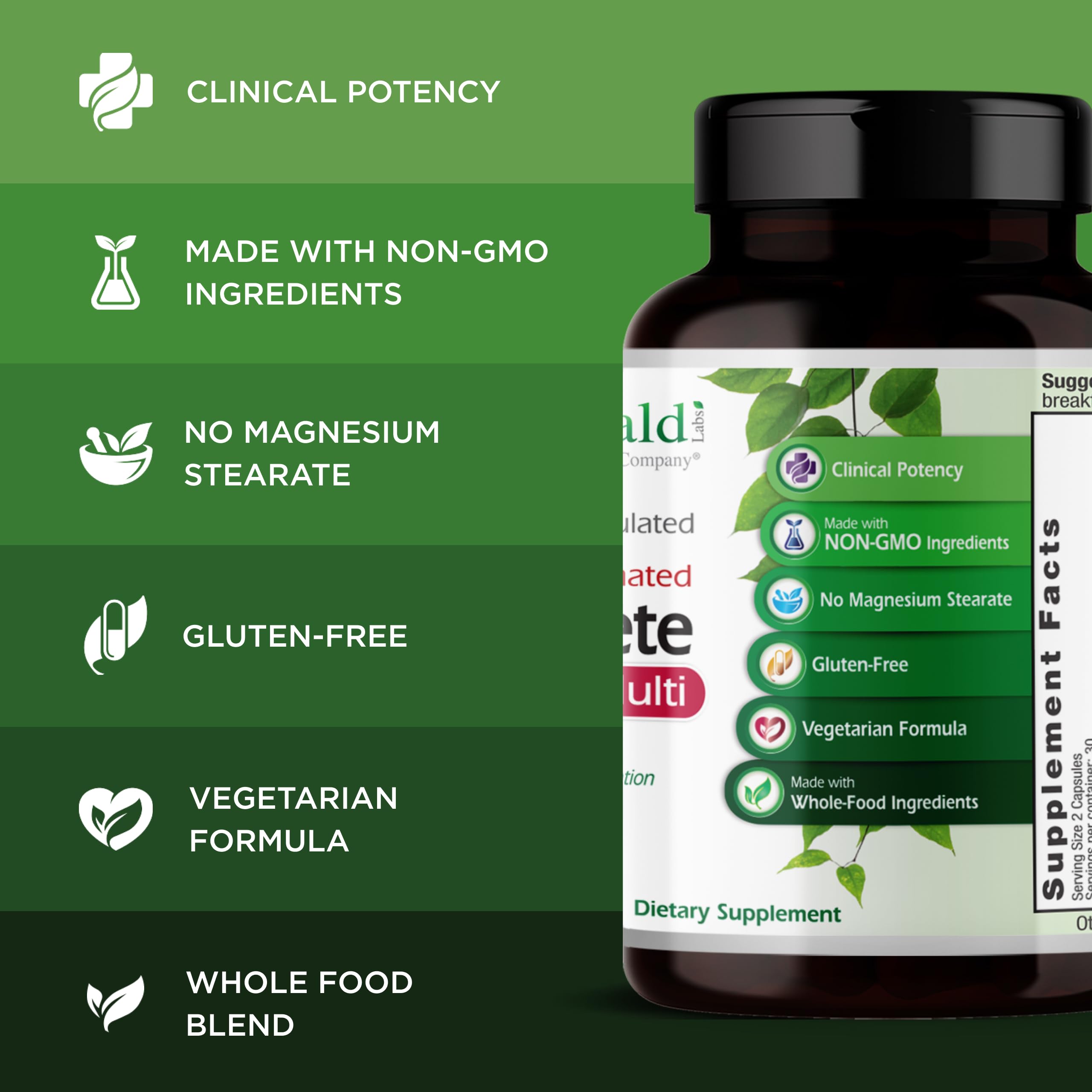 Emerald Labs Complete Premium Multi bottle on desk convenient everyday supplement