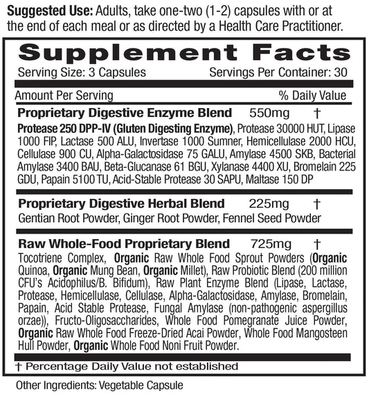 Emerald Labs Digestive Health capsules pour illustrating easy daily digestive support.