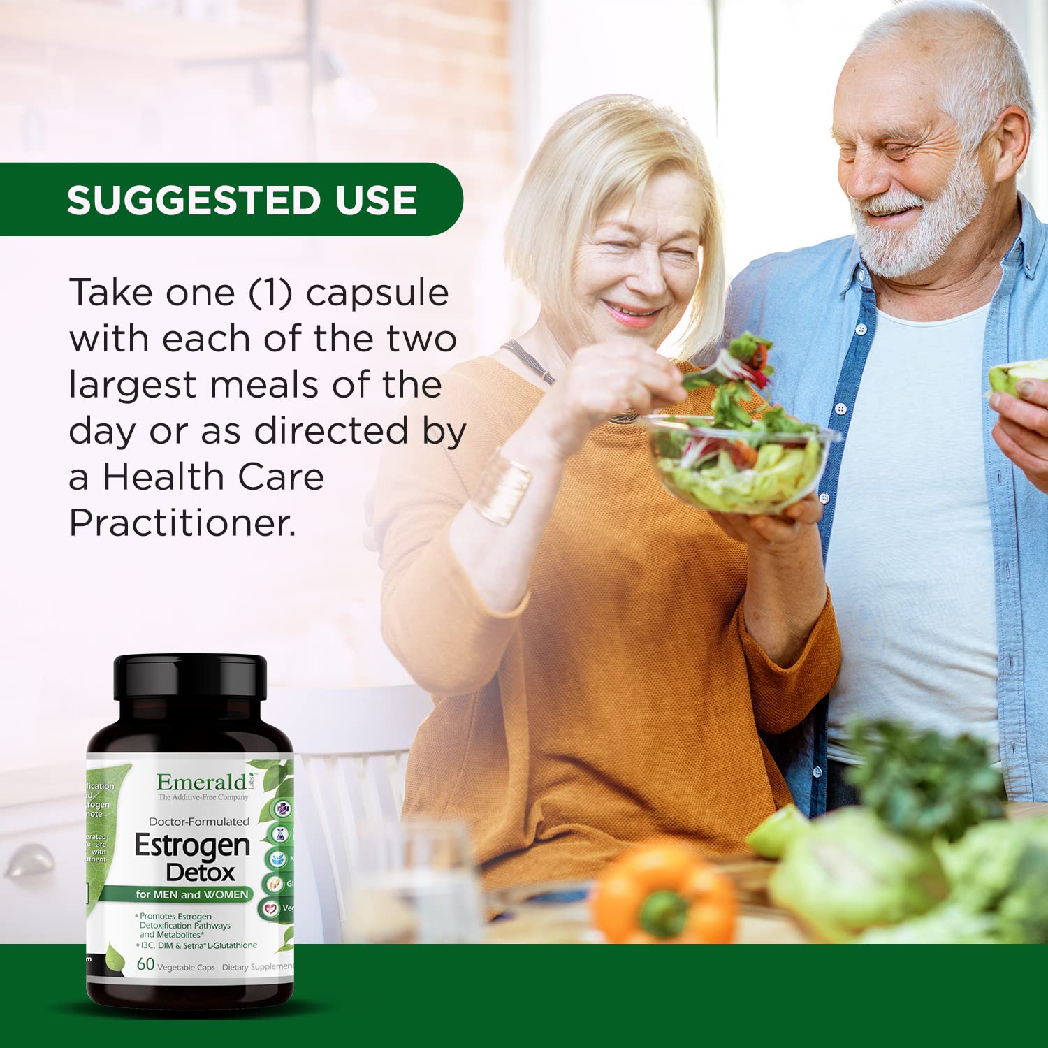 Emerald Labs Estrogen Detox features DIM and Indole-3-Carbinol for a broad wellness blend.