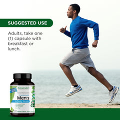 Emerald Labs Men's 1 Daily Multi vitamin D3 illustration signals bone-supporting potential.