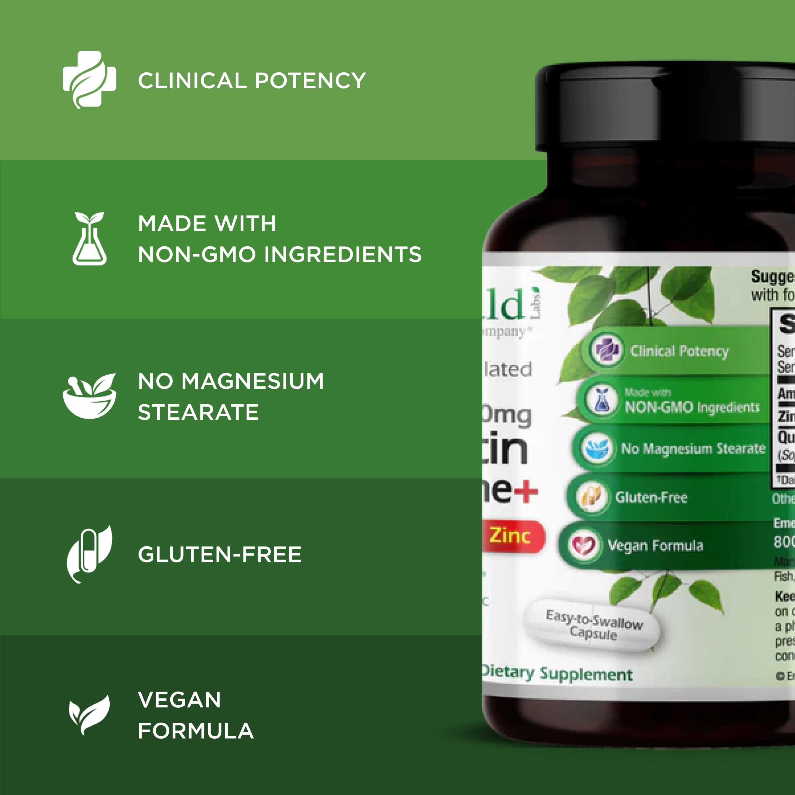 Quercetin Phytosome Plus with zinc icon highlighting zinc-enhanced antioxidant support