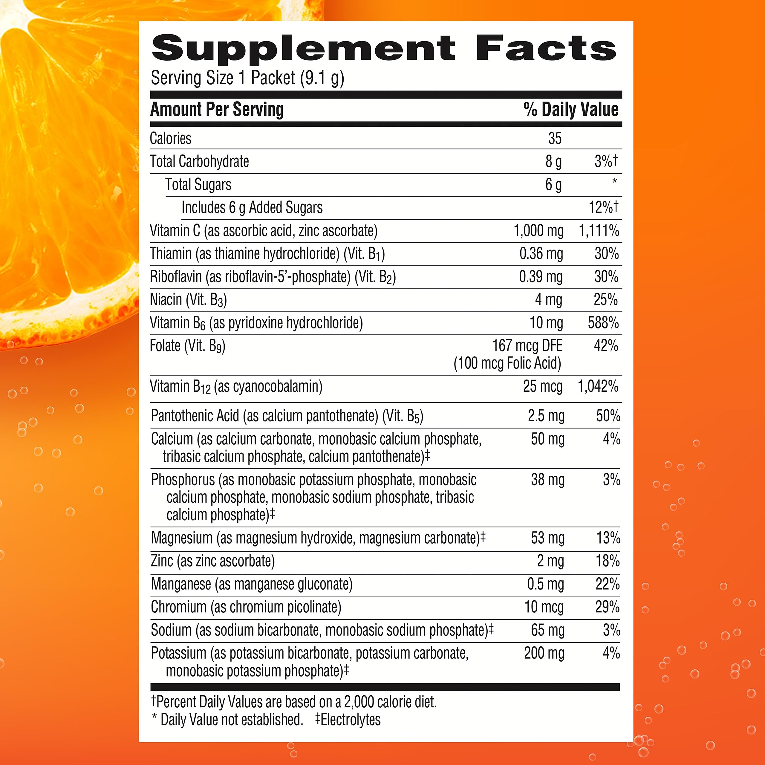 Emergen-C 90-count three month supply packaging for consistent daily use.