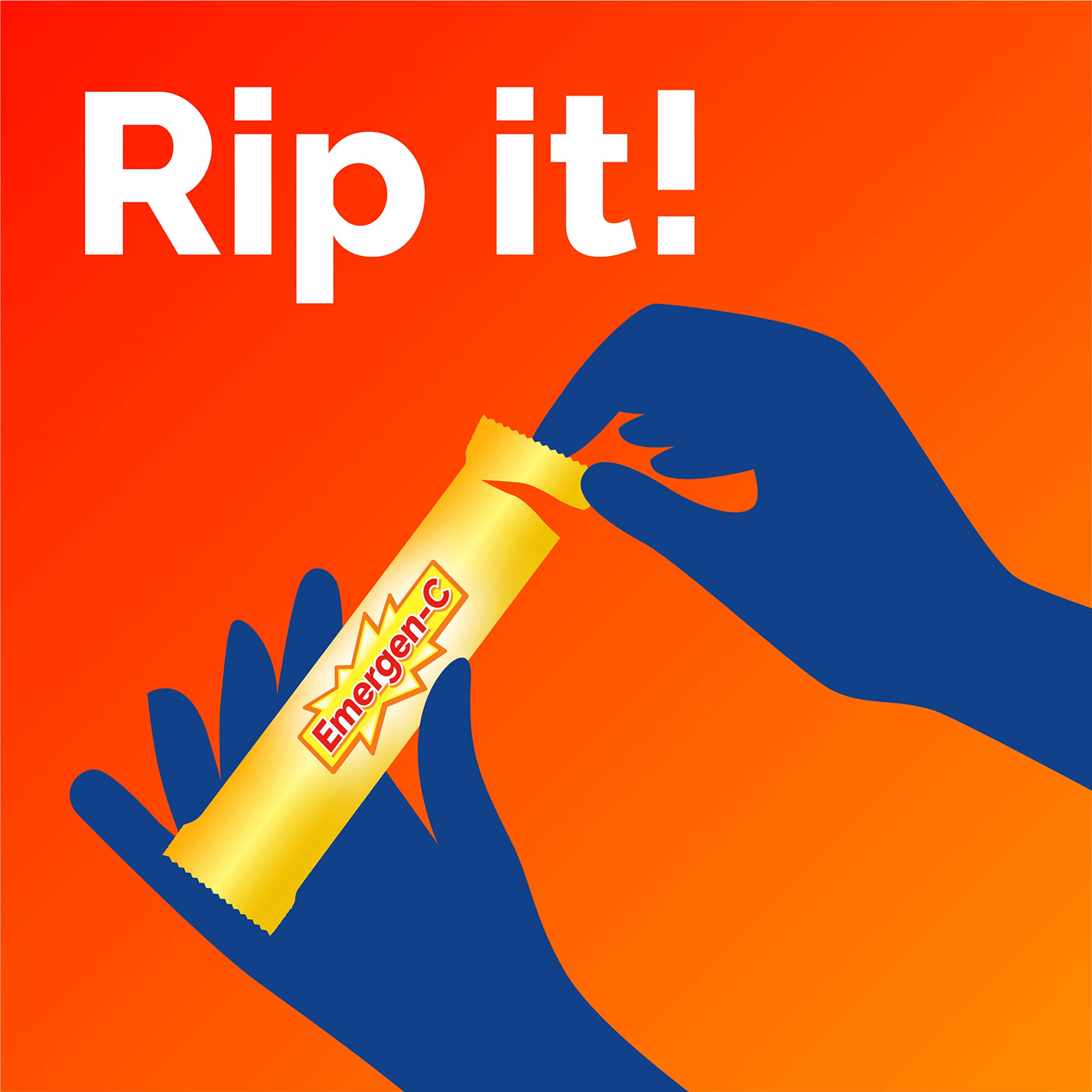 Emergen-C Crystals no water needed, ideal for travel.
