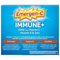 Orange flavored Emergen-C Immune+ powder ready to sip
