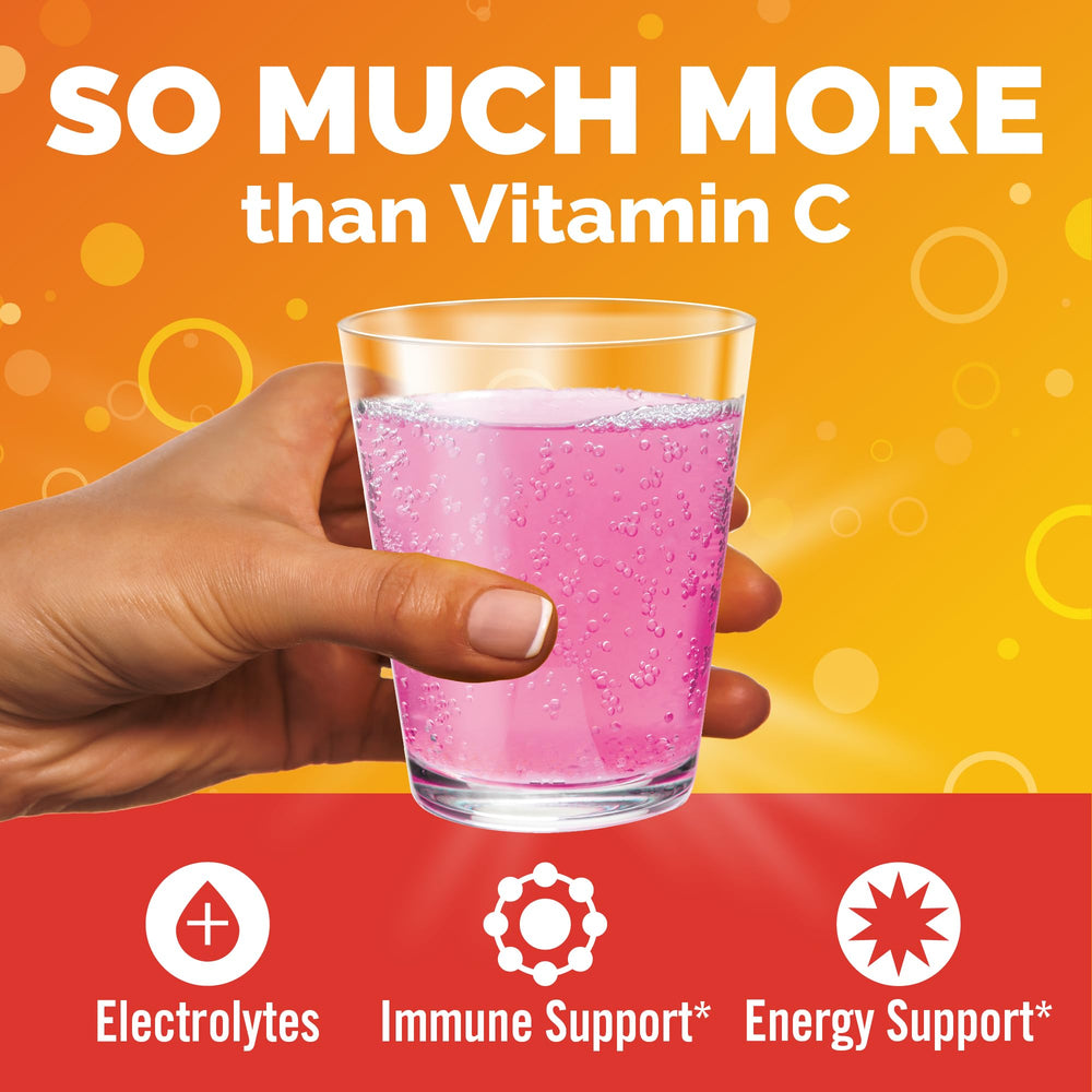 Emergen-C immune support on the go with vitamin C and B vitamins.