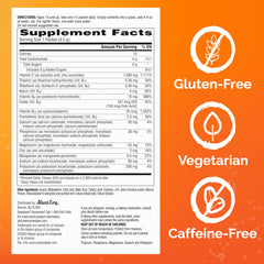 Gluten-free and vegetarian badge on Emergen-C Zero Sugar package.