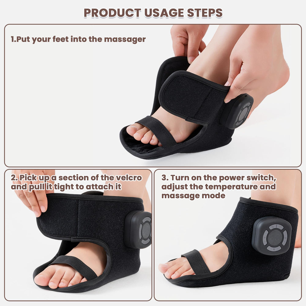 Emesak warmth settings provide gentle heat to soothe tired feet.