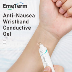 EmeTerm gel texture close-up shows a clear, non-sticky formula.