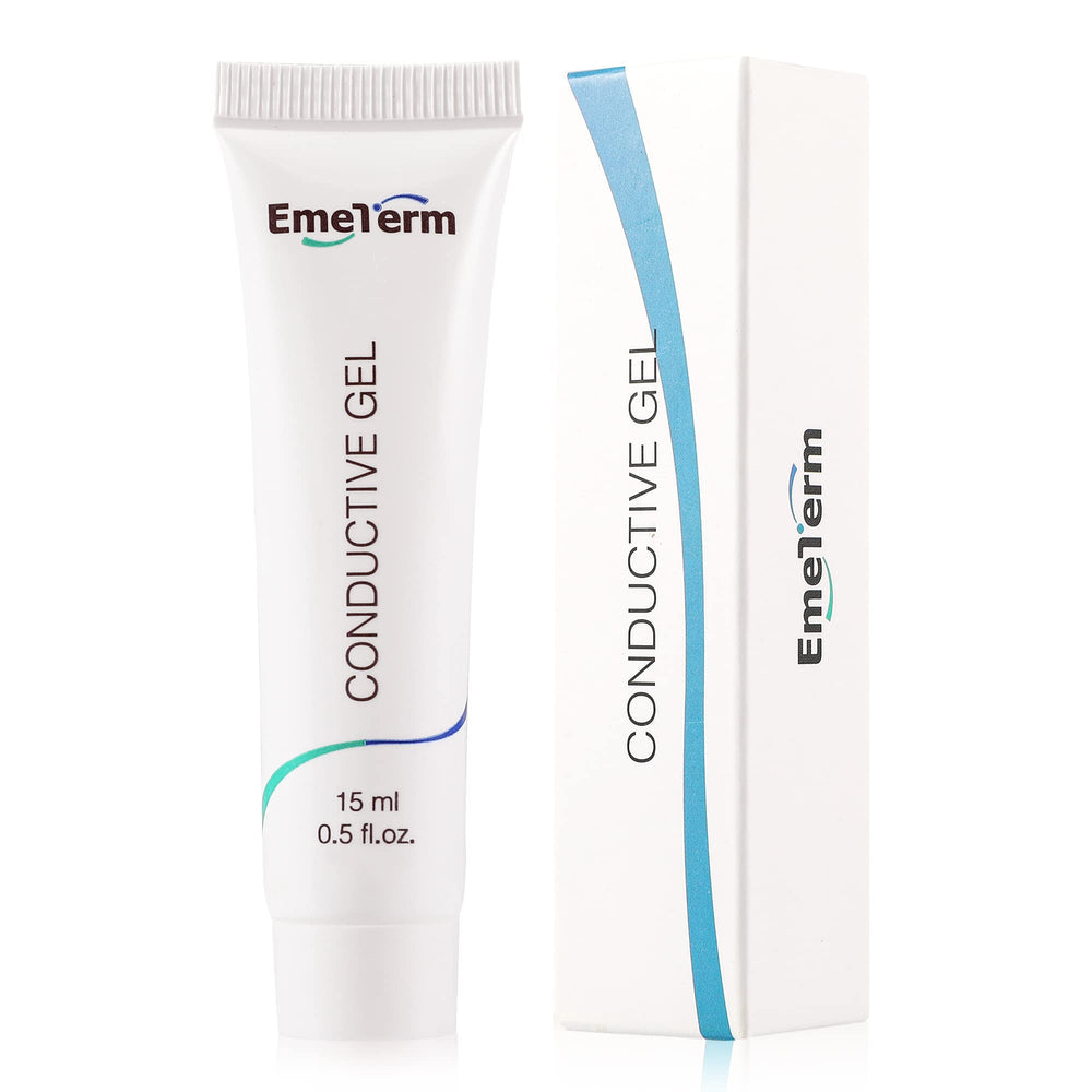 EmeTerm conductive gel on the wrist for secure electrode contact.