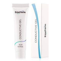 EmeTerm conductive gel on the wrist for secure electrode contact.