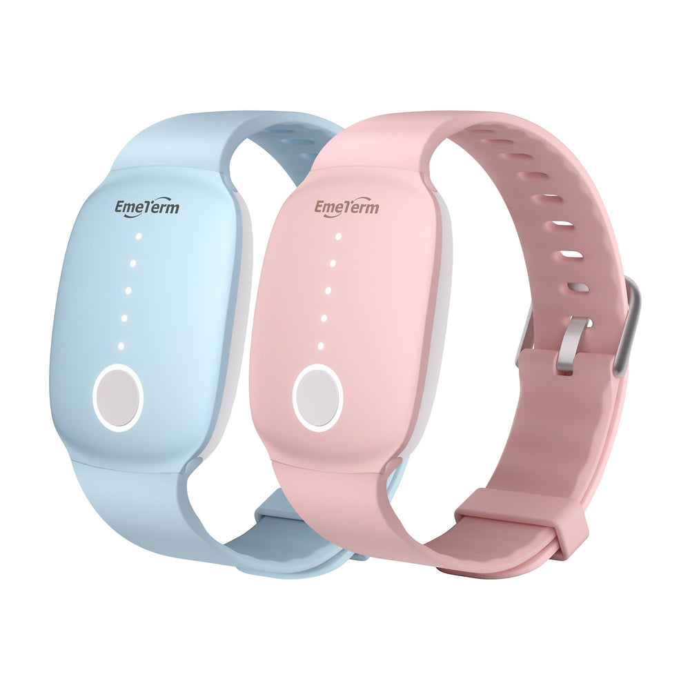 EmeTerm Fashion nausea wristband on the wrist for drug-free nausea relief on the go