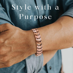 EMF Shield Copper Bracelet adjustable band worn on wrist for comfort