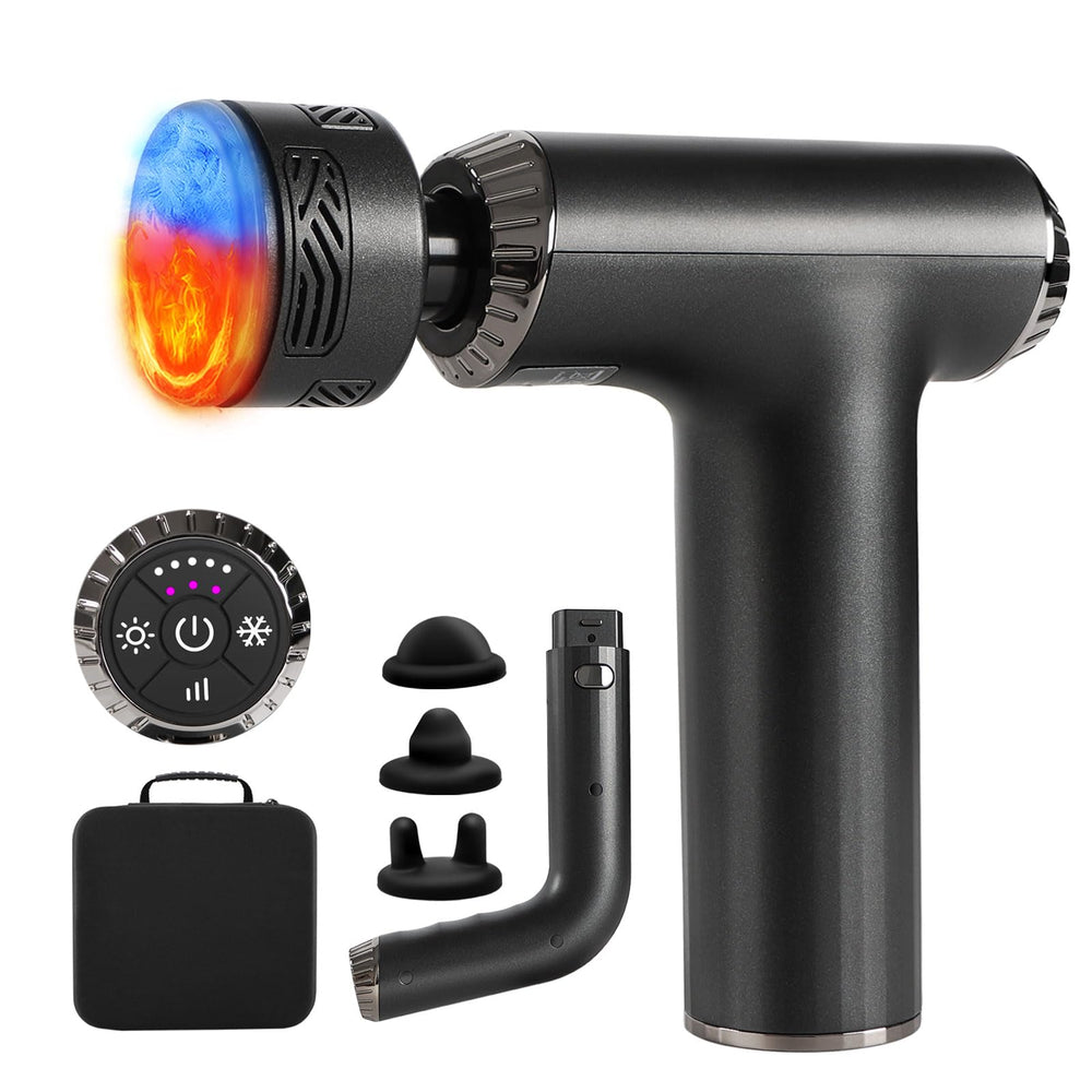 Emicool 2-in-1 extended-handle massager reaching difficult areas for deeper relief.