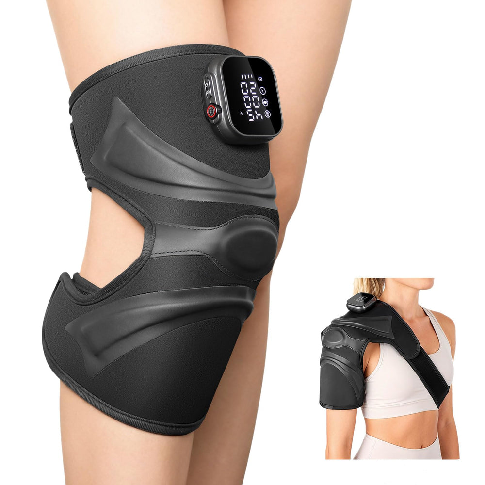 Emicool cordless knee massager with heat and vibration for targeted knee relief
