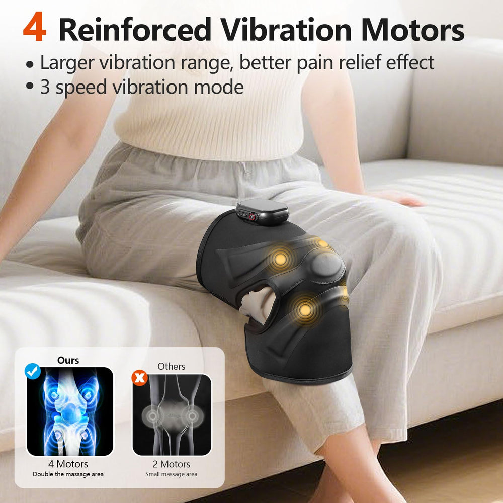 Graphene-lined knee massager offering fast heat conduction and comfortable wear
