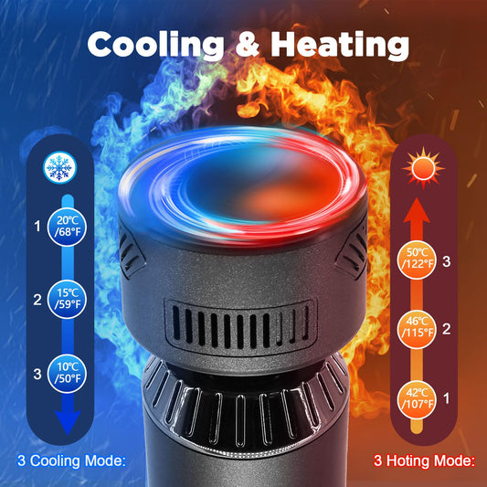 Emicool hot-cold head in action supports quick muscle tension relief.