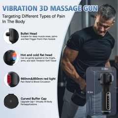 Emicool red light head delivers gentle photobiomodulation for everyday comfort.
