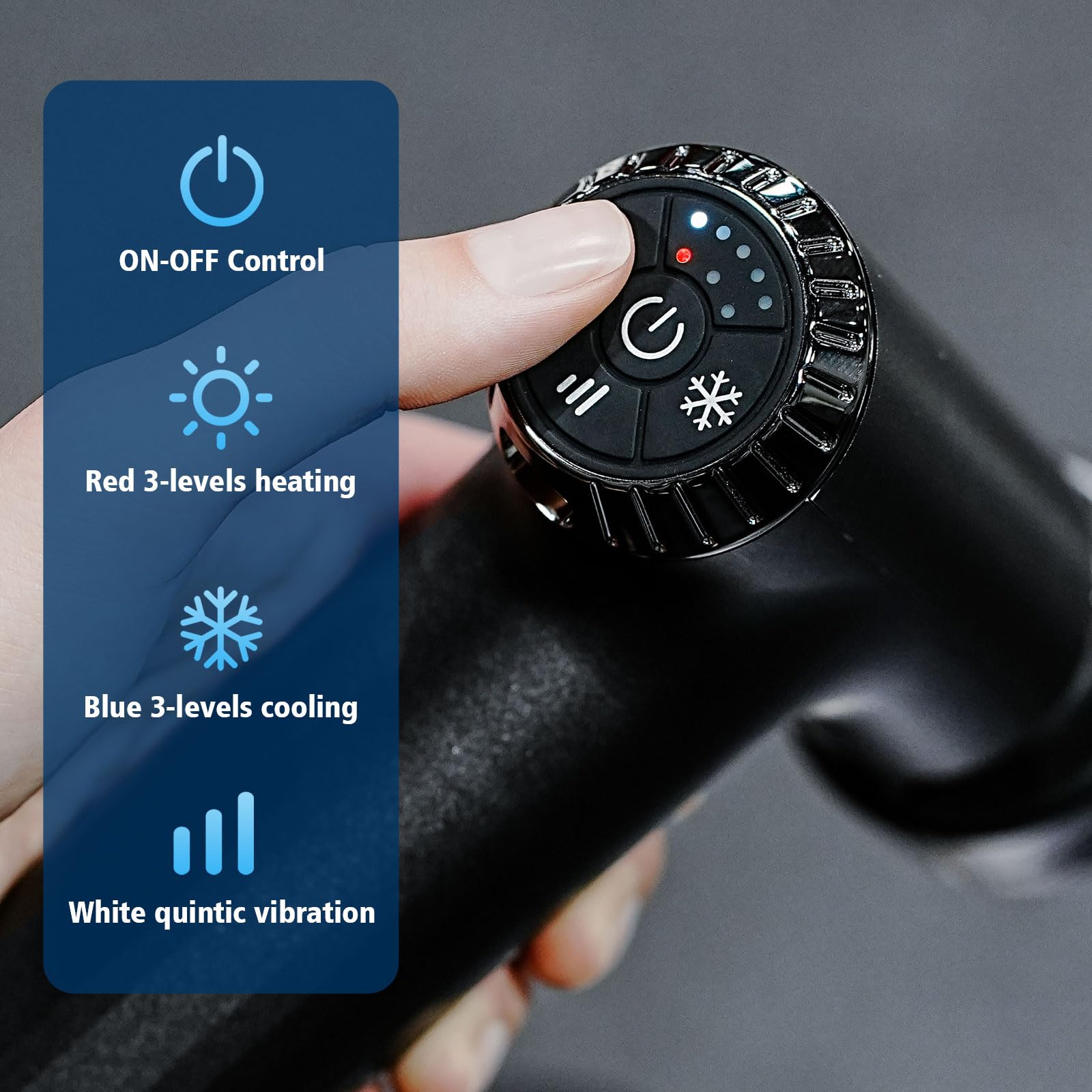 Emicool USB-C charging ensures quick, convenient recharging.