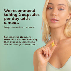 Closeup of Emma Gut Health label details and ingredient notes