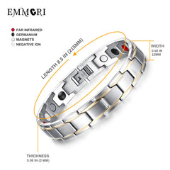Emmori Ultra Strength Magnetic Bracelet in gold with adjustable length for a secure fit
