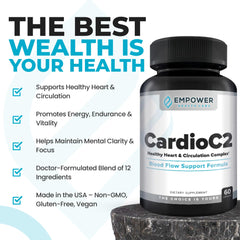 Beet root ingredient close-up in CardioC2 formula for circulation support.