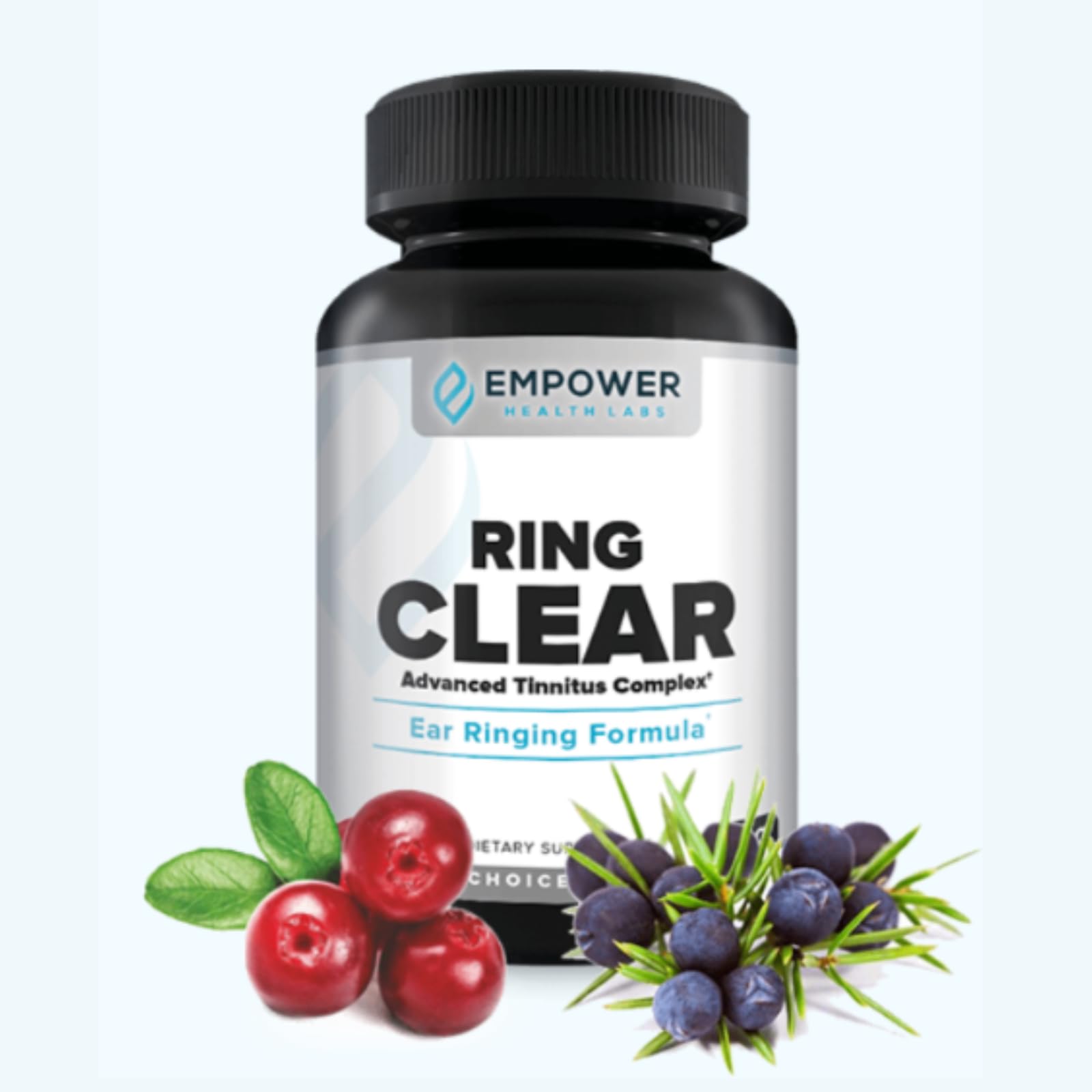 Daily-use setup with Ring Clear bottle illustrating easy routine integration.