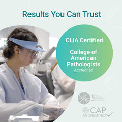 online portal displaying secure test results from empowerDX
