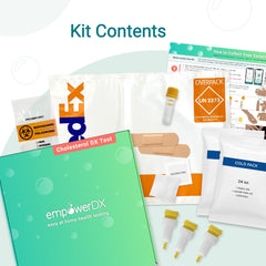 prepaid shipping label included for simple kit return