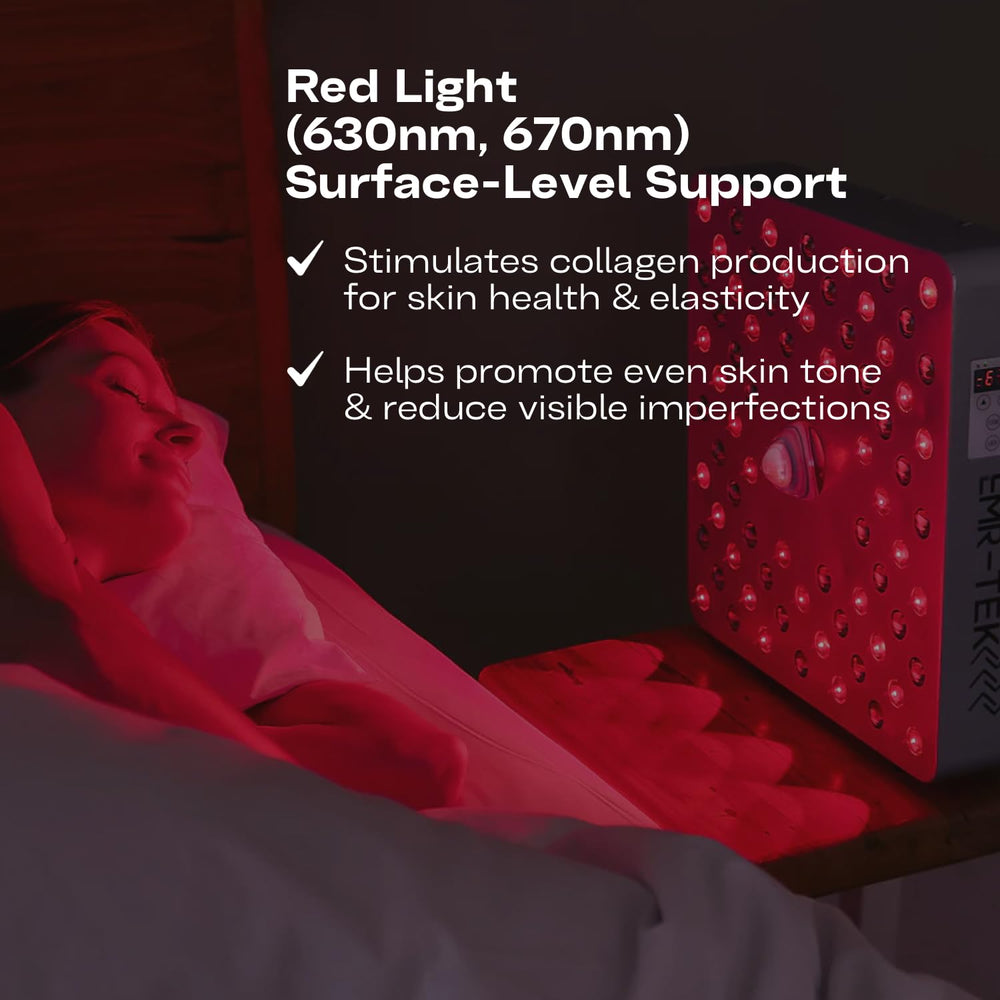 EMR-TEK Firedragon Pro 630-670nm close-up of red light wavelengths.