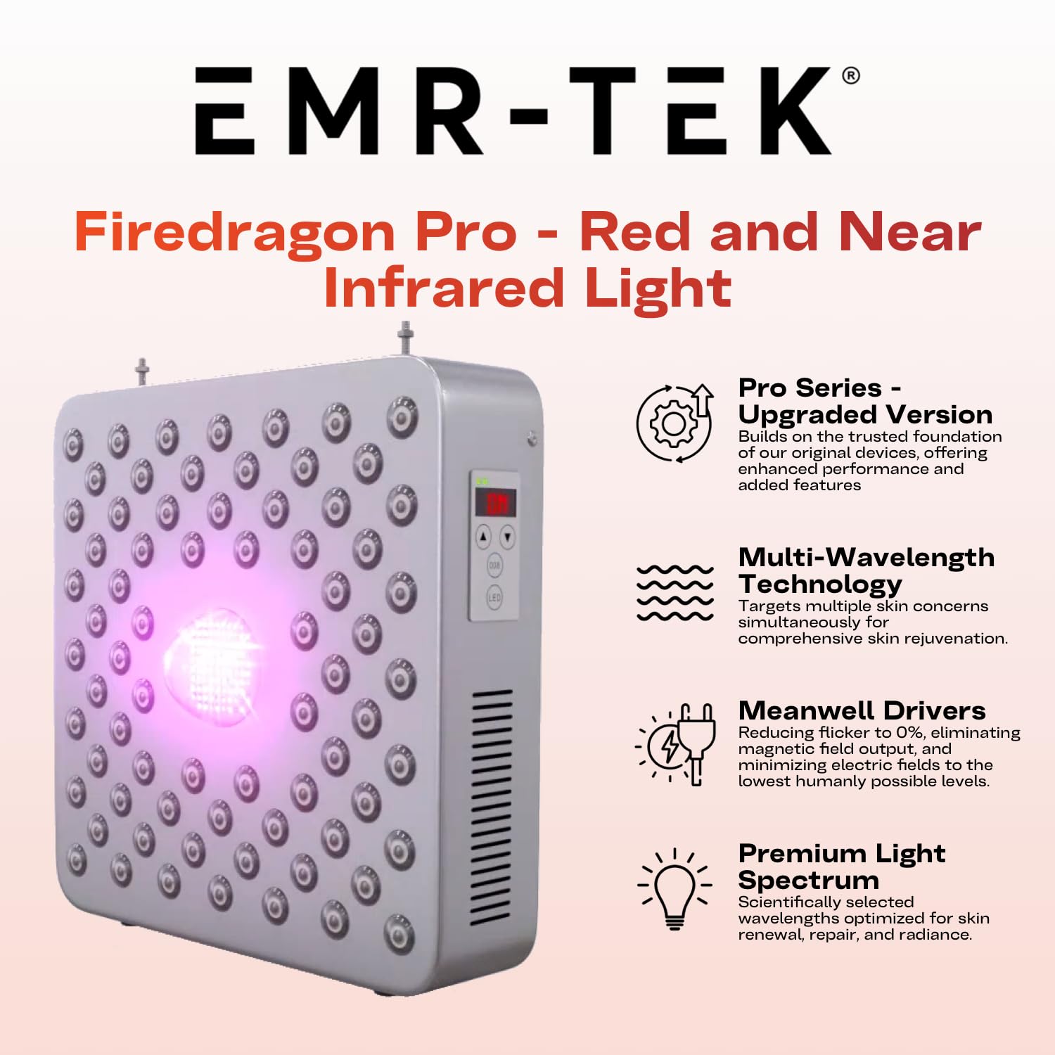 EMR-TEK Firedragon Pro full-body session setup for at-home use.