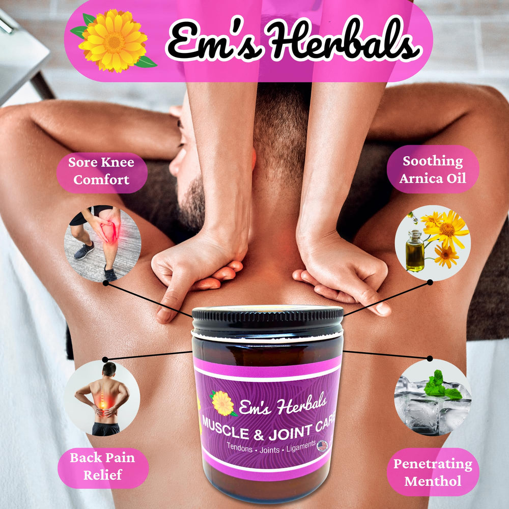 Em's Herbals Arnica Salve provides deep penetration for muscle comfort