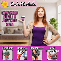 Em's Herbals Arnica Salve uses organic arnica oil for quality