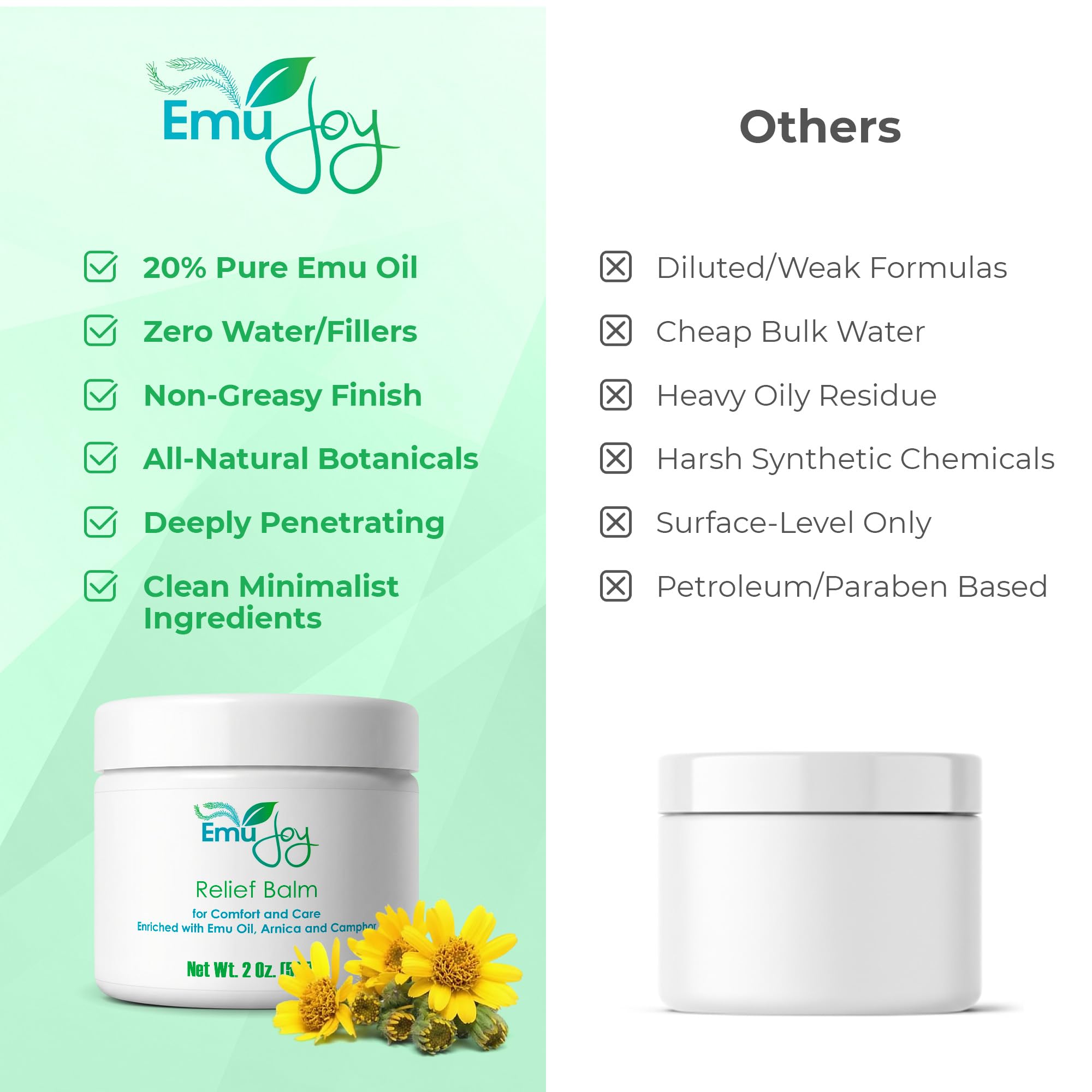 Applying Emu Joy Relief Balm to skin demonstrates targeted moisture for daily care.