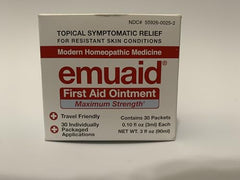 emuaid maximum-strength ointment packets for targeted skin support.