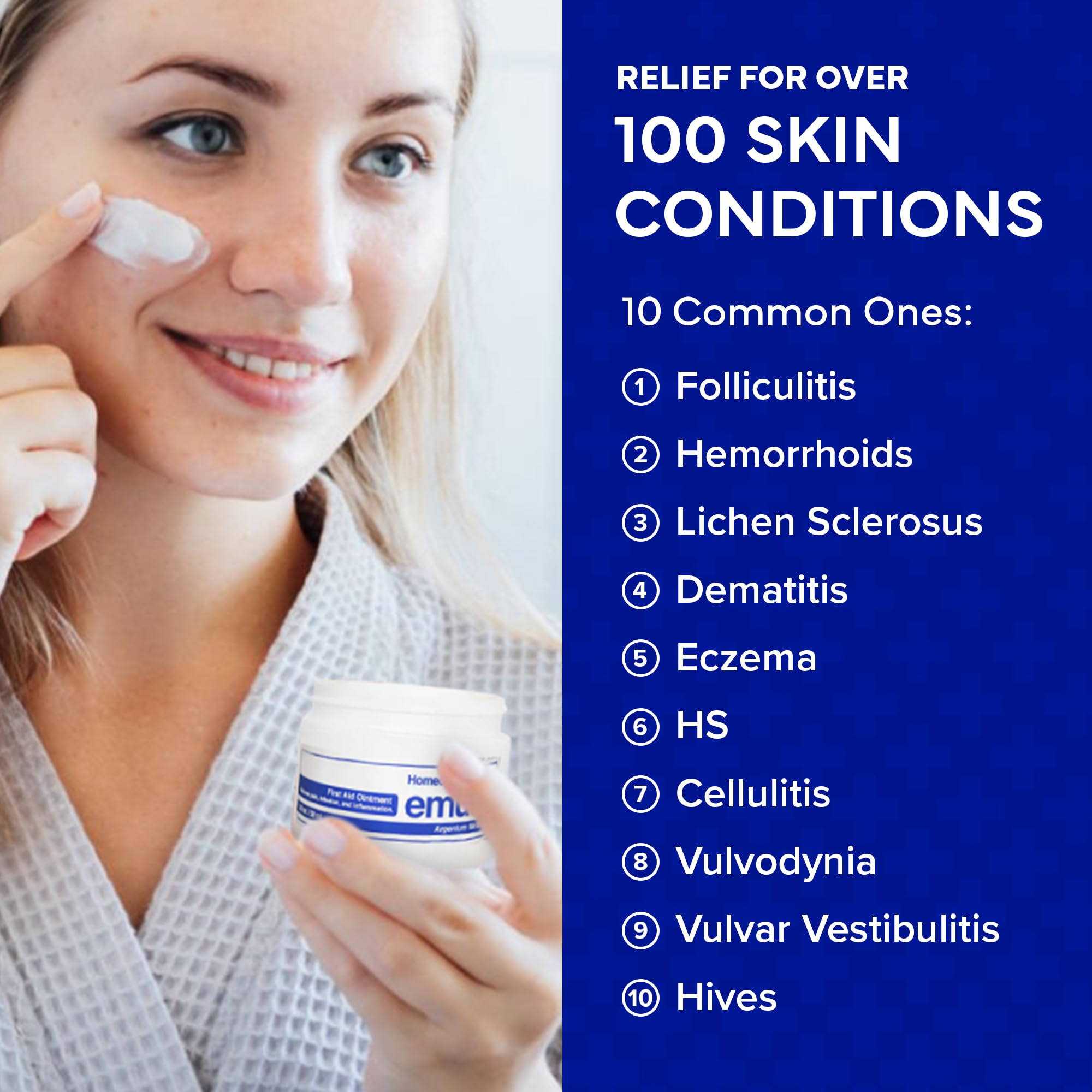 EMUAID ointment care routine demonstrated on skin