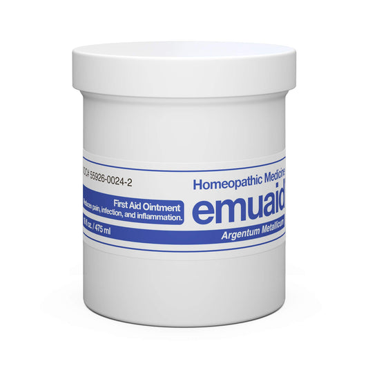 EMUAID ointment jar front view for soothing irritated skin