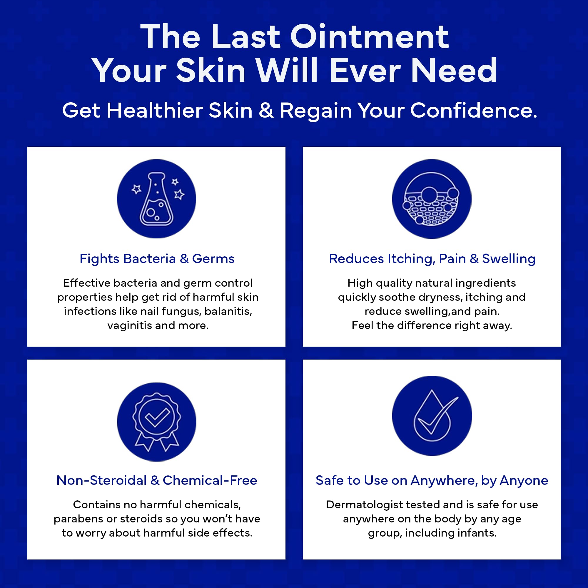 EMUAID ointment jar label with simple usage directions