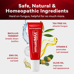 EMUAIDMAX product with Vitamin E for nail and skin support.