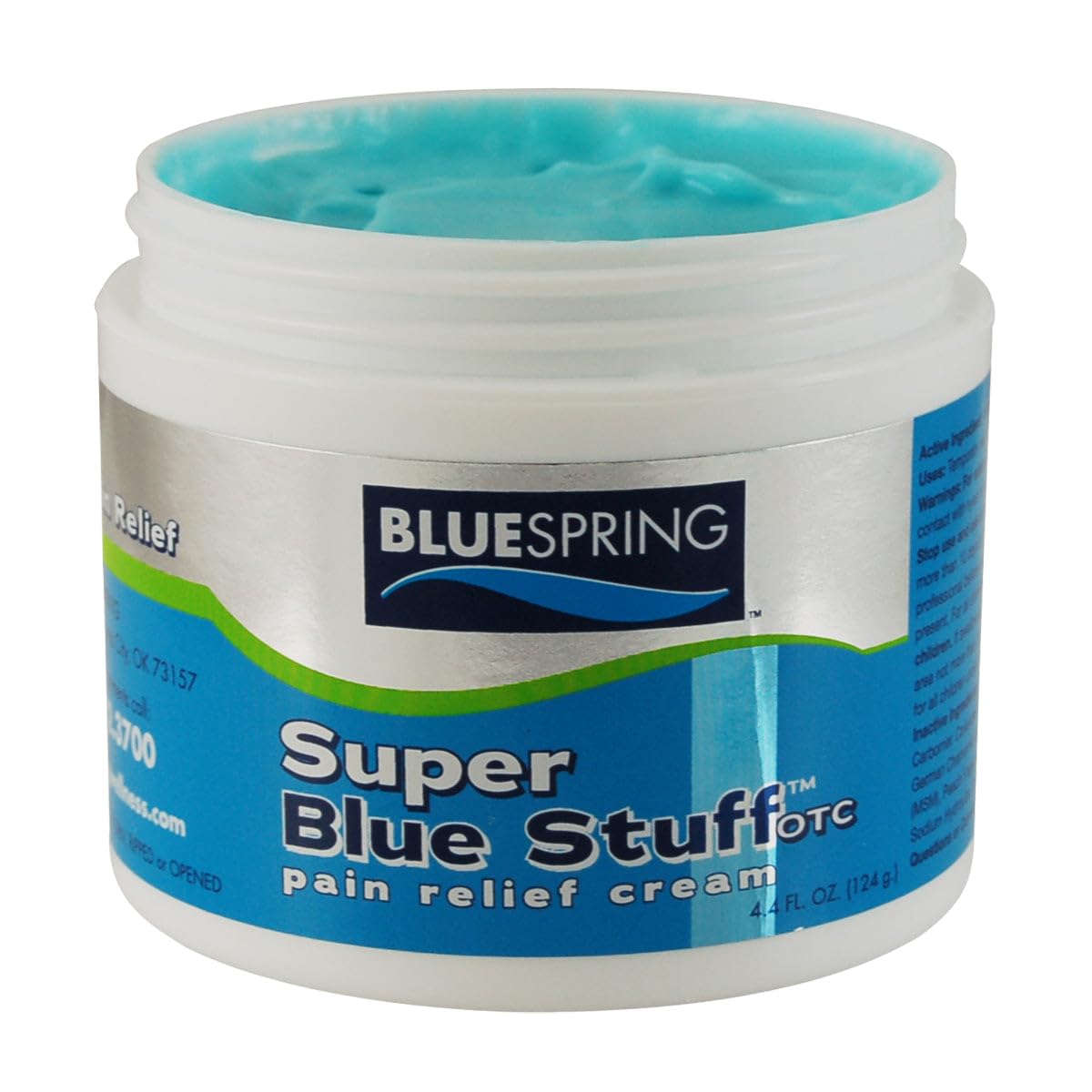Emu Therapy Bluespring pain cream bottle pour for soothing comfort during activity