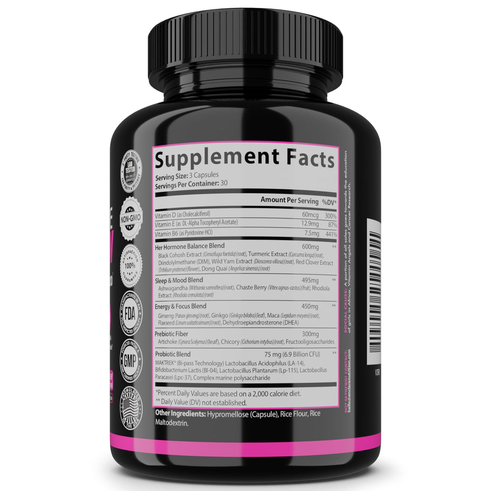 Enclare Nutrition MenoFlow capsules close-up highlighting veggie capsules for easy daily use